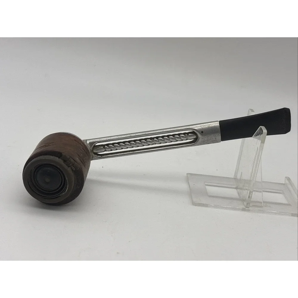 Vtg Collectible Falcon 1 Aluminum Radiator Tobacco Pipe W/ Stand - Read